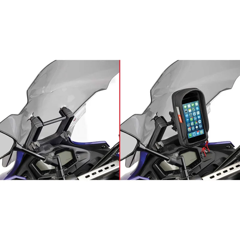 Occasione Crossbar to be mounted behind the windshield to install S902A, S920M, S920L, S95KIT and Givi FB2130 GPS-smartphone holder For YAMAHA MT-07 Tracer (16 > 19)