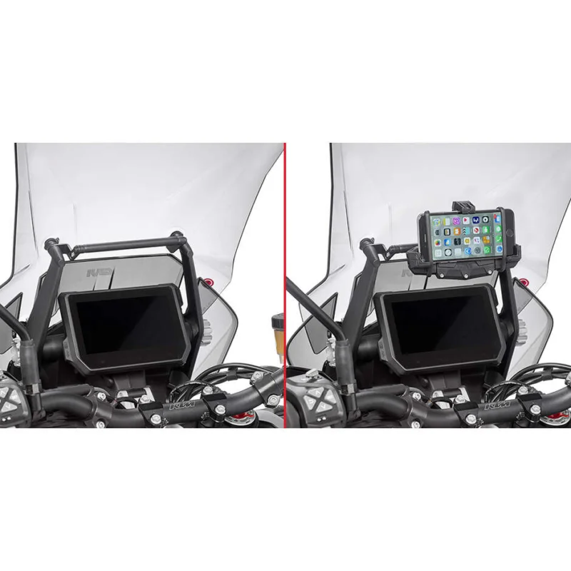Non Perdere Crossbar to be mounted behind the windshield to install S902A, S920M, S920L, S95KIT and Givi FB7706 GPS-smartphone holder For KTM 1290 Super Adventure R / S (17 > 25)