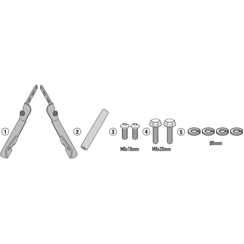 Compra Oggi Stesso Crossbar to be mounted behind the windshield to install S902A, S920M, S920L, S95KIT and GPS-smartphone holder Givi FB1179 For HONDA CRF1100L Africa Twin (20 > 23)