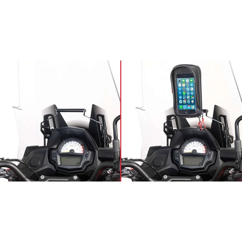Consegna Rapida Crossbar to be mounted behind the windshield to install S902A, S920M, S920L, S95KIT and GPS-smartphone holder Givi FB4114 For KAWASAKI Versys 650 (15 > 21)