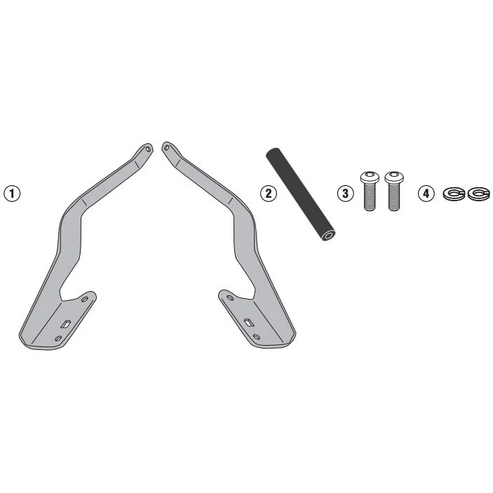 Prezzo Conveniente Crossbar to be mounted behind the windshield to install the S902A, S920M, S920L, S95KIT and Givi FB5127 GPS-smartphone holder For BMW F 750 GS / F 850 GS (18 > 20)