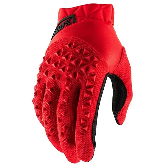 Cross Enduro 100% AIRMATIC Motorcycle Gloves Red Black Spedizione Gratuita