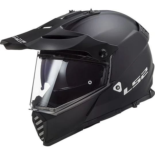 Consegna Rapida Cross Enduro Helmet Off Road Moto Ls2 MX436 PIONEER EVO Solid Matt Black