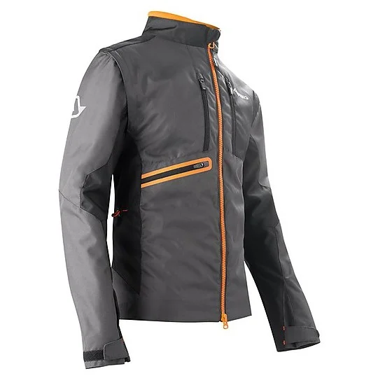 Cross Enduro Moto Crossover Jacket Acerbis Enduro Jacket Black / Orange Fluo Popolare