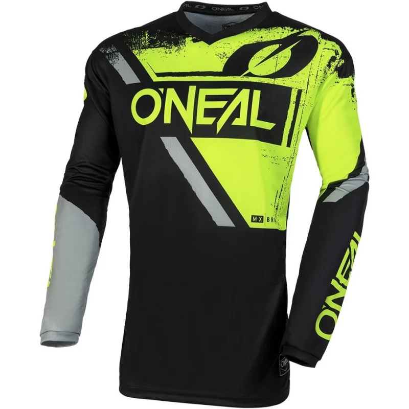 Vendita Finale Cross Enduro Moto Jersey Oneal ELEMENT Jersey SHOCKER V.23 Black Yellow