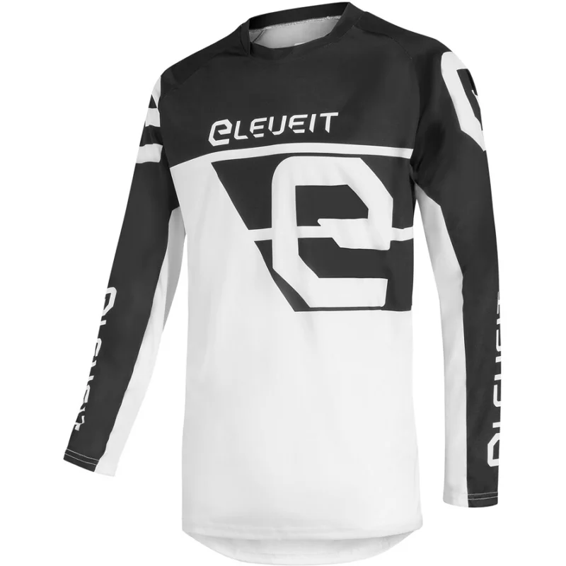 Compra Oggi Stesso Cross Enduro Moto Jerseys Eleveit X-LEGEND JERSEY 23 Black White