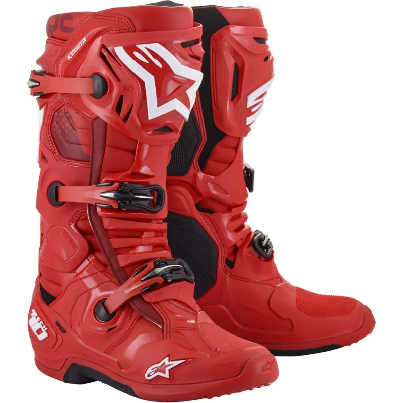 Cross Enduro Motorcycle Boots Alpinestars TECH 10 Red Direttamente Dal Produttore