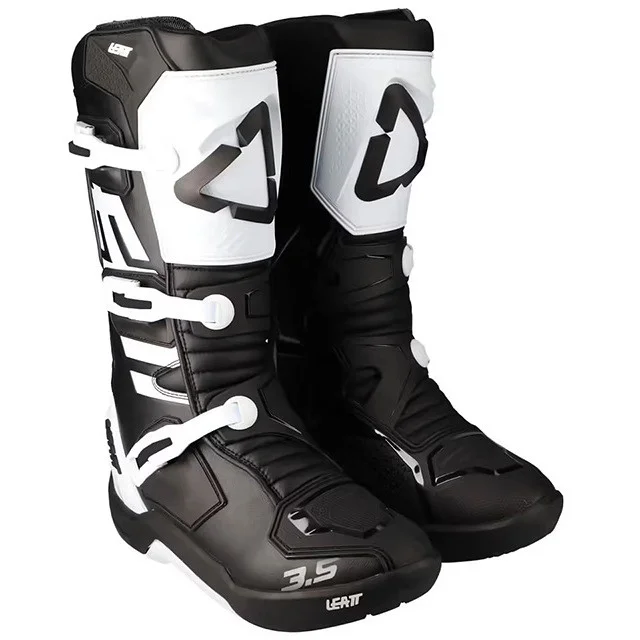 Must-Have Cross Enduro Motorcycle Boots LEATT 3.5 White Black