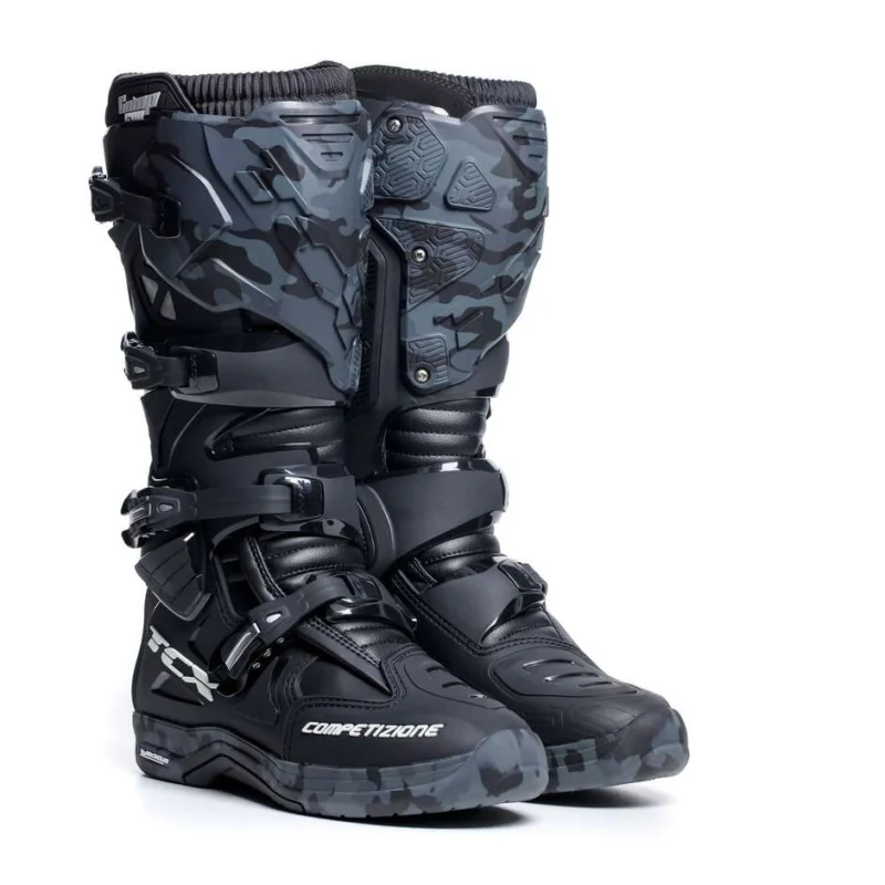 Cross Enduro Motorcycle Boots TCX COMP EVO 2 MICHELIN Black Camo Spedizione Espresso