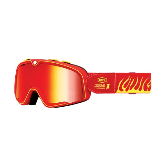 Acquista Ora Cross Enduro Motorcycle Glasses 100% BARSTOW DEATH SPRAY Red Mirror Lens