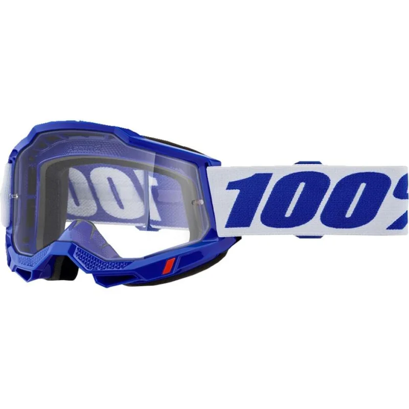 Prezzo Ridotto Cross Enduro Motorcycle Glasses Mask 100% ACCURI 2 OTG BLUE Transparent Lens