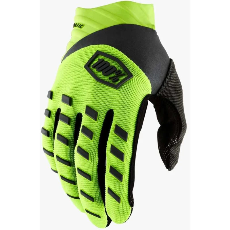 Cross Enduro Motorcycle Gloves 100% AIRMATIC Yellow Fluo Black Occasione Imperdibile