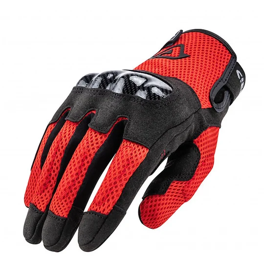 Ultimissimo Modello Cross Enduro Motorcycle Gloves Acerbis RAMSEYMy Vented CE Red