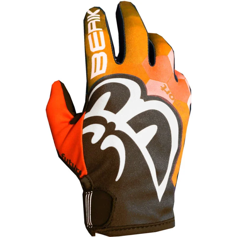 Offerta Lampo Cross Enduro motorcycle gloves Berik MX Exagon Black Orange Blue