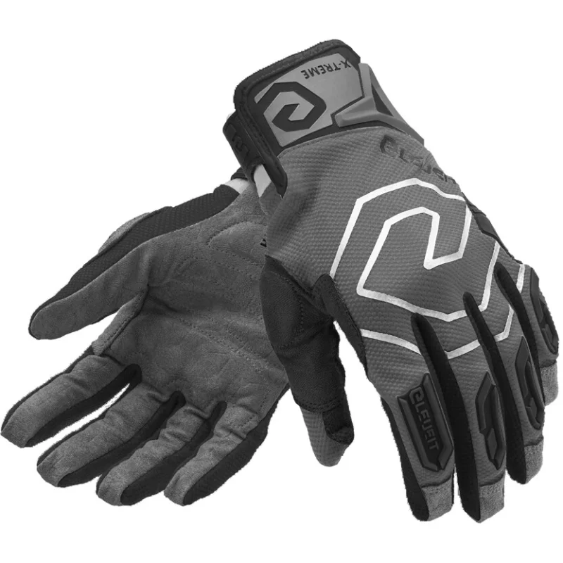 Cross Enduro Motorcycle Gloves Eleveit X TREME GLOVES 23 Gray White Black Quantità Limitata
