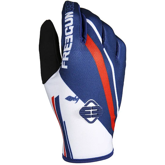 Cross Enduro Motorcycle Gloves Freegun DEVO COLLEGE Blue Red Consegna Rapida