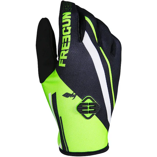 Cross Enduro Motorcycle Gloves Freegun DEVO COLLEGE Green Fluo Ordina Subito