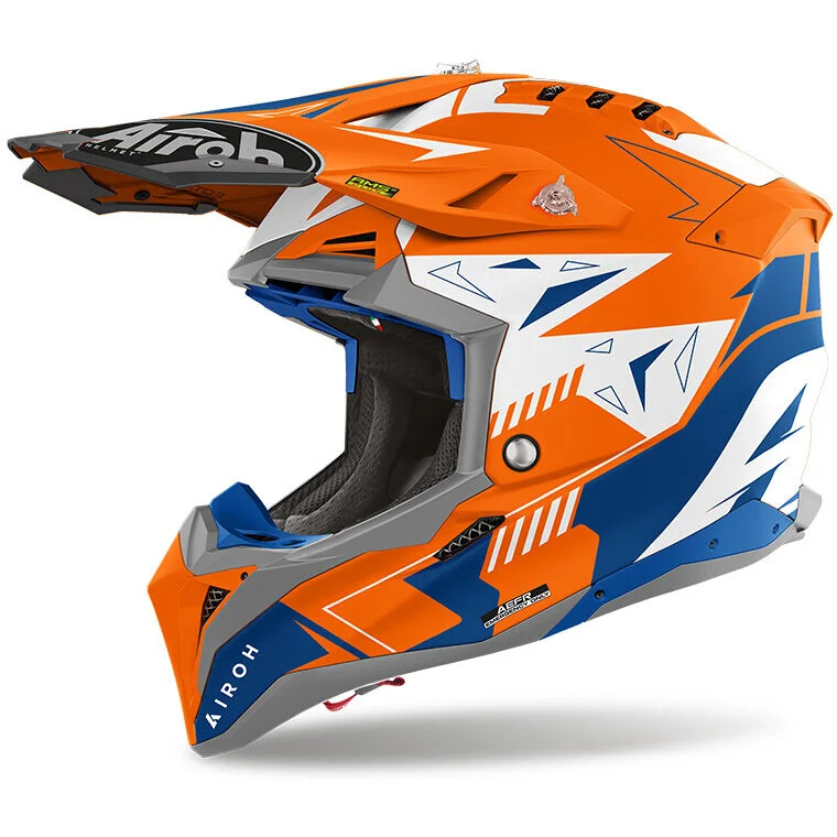 Offerta Limitata Cross Enduro Motorcycle Helmet Airoh AVIATOR 3 SPIN Matt Fluo Orange