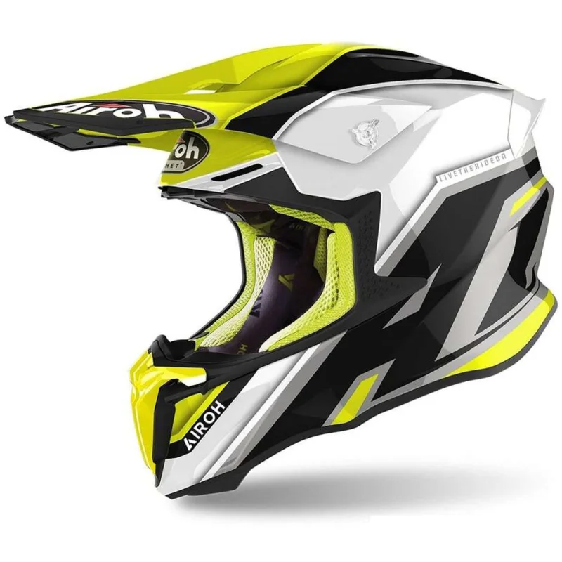 Nuova Collezione Cross Enduro Motorcycle Helmet Airoh TWIST 2.0 SHAKEN Glossy Yellow