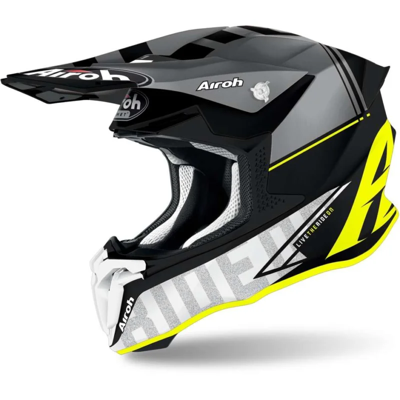 Prezzo Ridotto Cross Enduro Motorcycle Helmet Airoh TWIST 2.0 TECH Matt Yellow