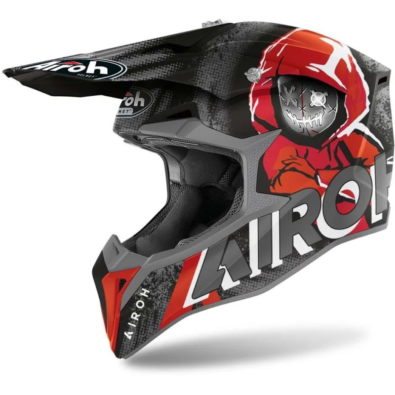 Ultime Pezzi Cross Enduro Motorcycle Helmet Airoh WRAAP Alien Matt Red