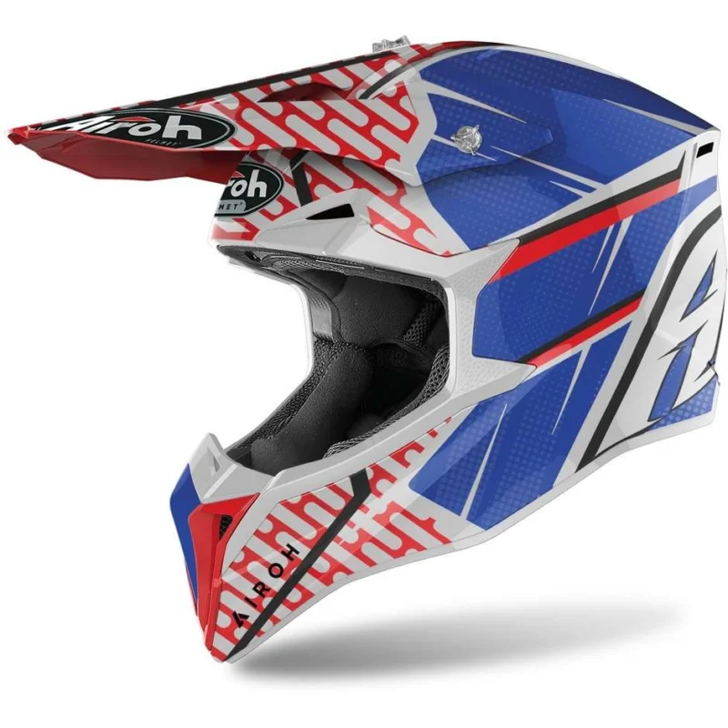Vendita Finale Cross Enduro Motorcycle Helmet Airoh WRAAP Idol Red Blue Glossy