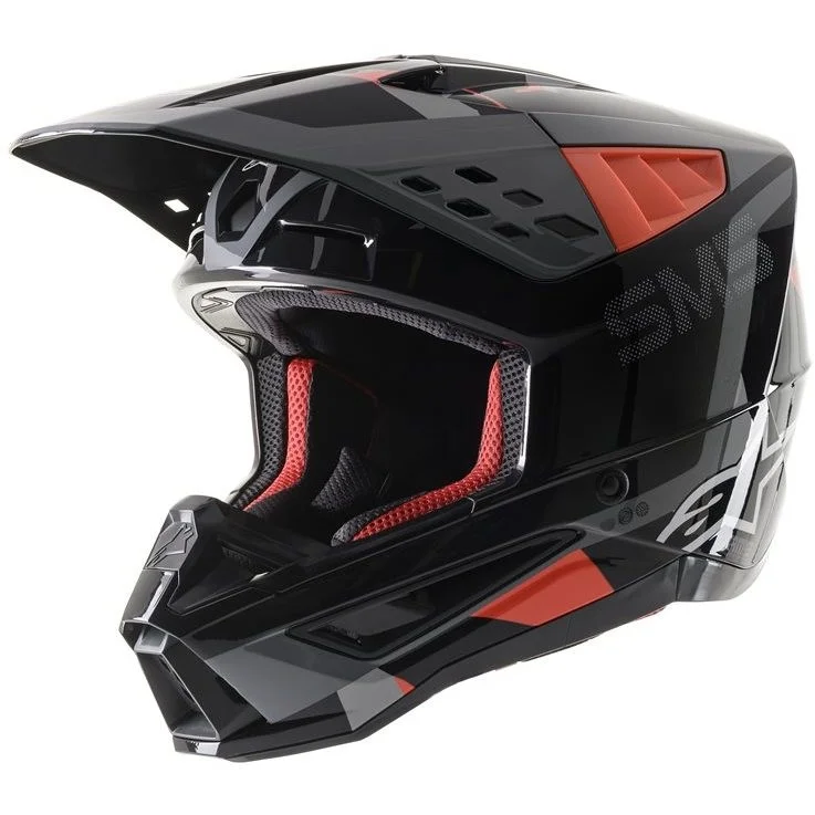 Occasione Cross Enduro Motorcycle Helmet Alpinestars S-M5 ROVER Anthracite Red Fluo Camo