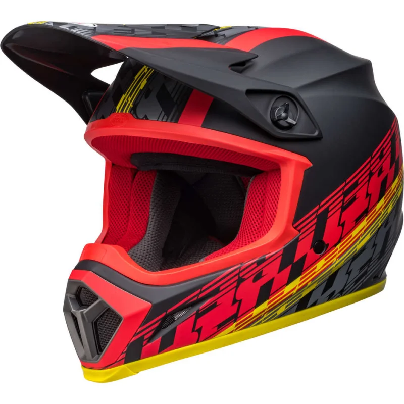 Offerta Limitata Cross Enduro Motorcycle Helmet Bell MX-9 MIPS OFFSET Black Red Matt