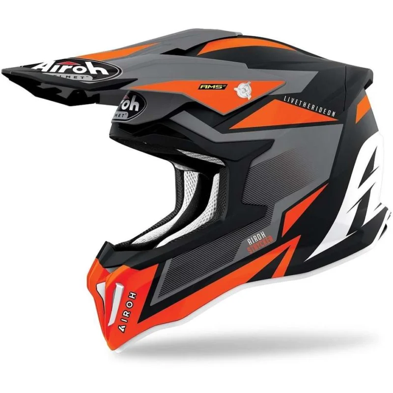 Cross Enduro Motorcycle Helmet In HPC Fiber Airoh STRYCKER Ax Matt Orange Promozione Esclusiva