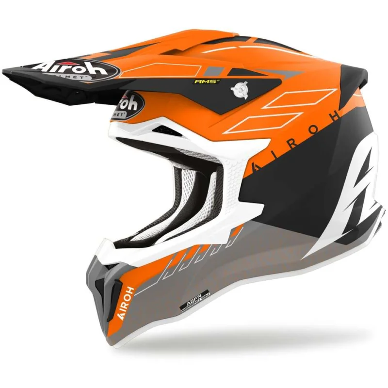 Subito Disponibile Cross Enduro Motorcycle Helmet In HPC Fiber Airoh STRYCKER SKIN Matt Orange