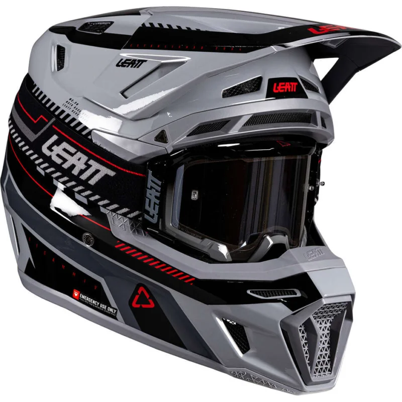 Cross Enduro Motorcycle Helmet KIT 8.5 - V26 Leatt Grey Offerta Del Giorno