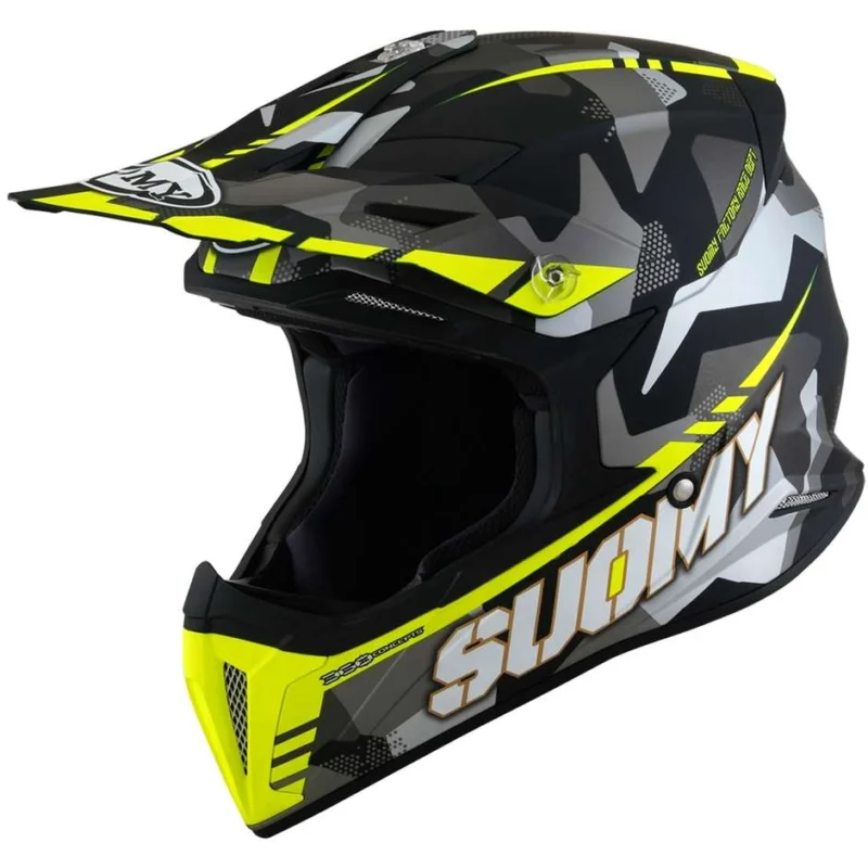 Reso Gratuito Cross Enduro Motorcycle Helmet Suomy X-WING CAMOUFLAGE Matt Yellow