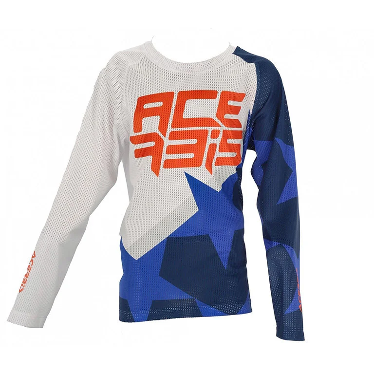 Esclusivo Cross Enduro Motorcycle Jersey Acerbis Mx J-Windy One Blue White