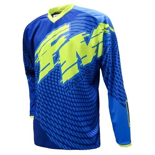 Vendita Finale Cross Enduro Motorcycle Jersey Fm Racing X26 POWER 002 Blue Yellow Fluo