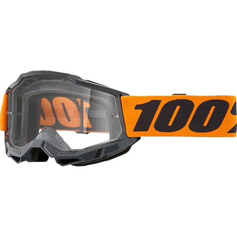 Acquista Ora Cross Enduro Motorcycle Mask 100% ACCURI 2 ORANGE Transparent Lens