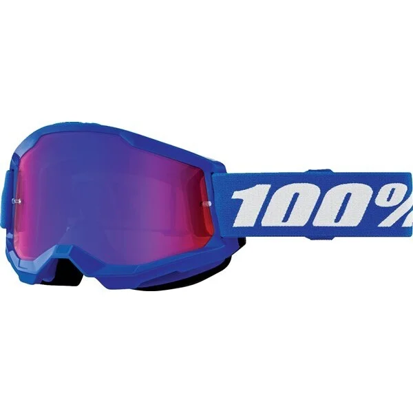 Prezzo Di Fabbrica Cross Enduro Motorcycle Mask for Children 100% STRATA 2 Jr RED Red Mirror Lens