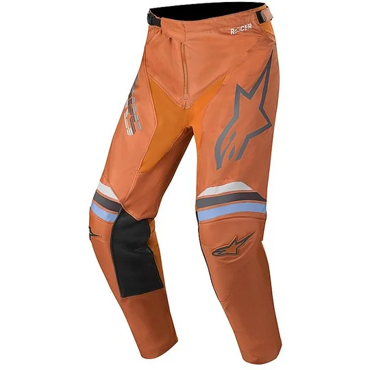Promozione Esclusiva Cross Enduro Motorcycle Pants Alpinestars MX20 Racer Braap Orange Fluo Gray