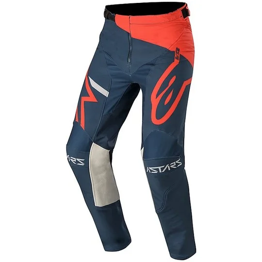 Cross Enduro Motorcycle Pants Alpinestars MX20 Racer Tech Compass Red Navy Spedito Oggi