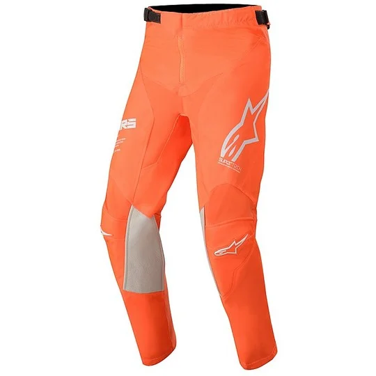 Solo Oggi Cross Enduro Motorcycle Pants Alpinestars MX20 Youth Racer Orange White Fluo