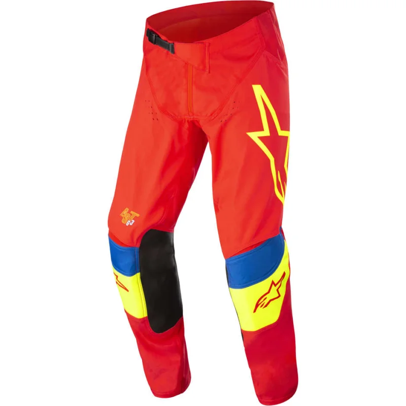 Cross Enduro Motorcycle Pants Alpinestars TECHSTAR QUADRO Red Yellow Fluo Blue Spedizione Espresso