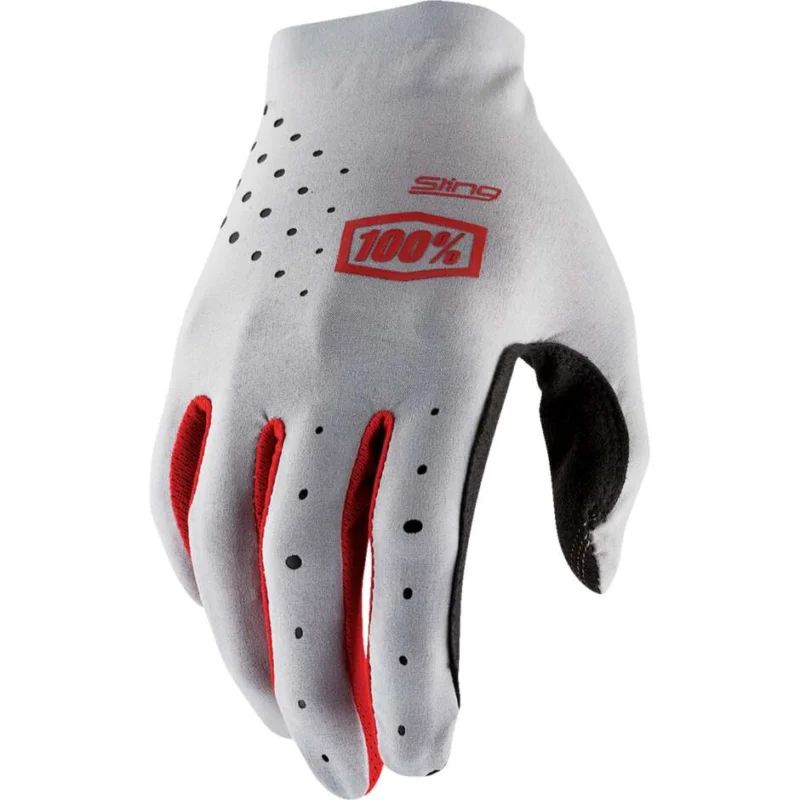 Cross Enduro MTB Motorcycle Gloves 100% SLING MX White Red Super Prezzo