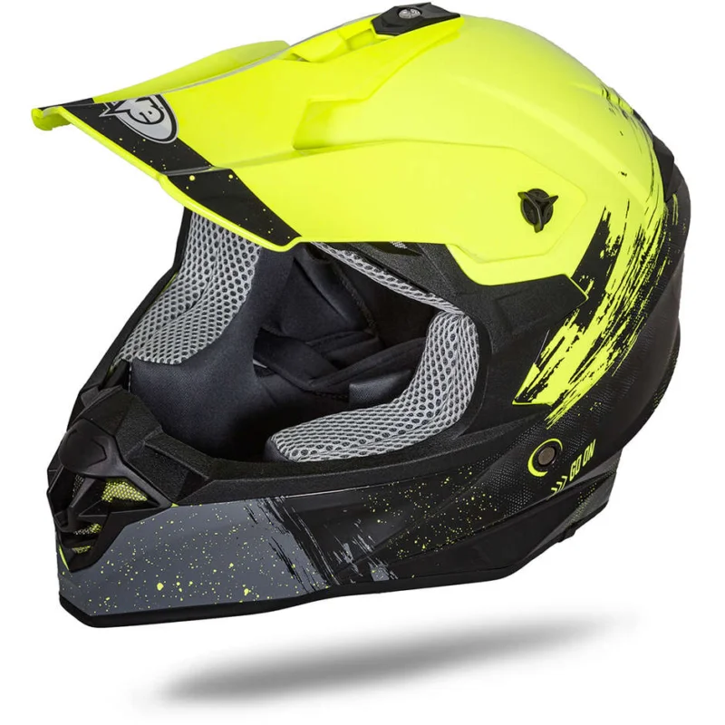 Cross Enduro One Tiger 2.0 motorcycle helmet Black Yellow Occasione Imperdibile