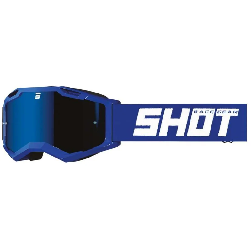 Cross Enduro Shot ASSAULT 2.0 SOLID Iridium Blue Motorcycle Mask Pagamento Sicuro