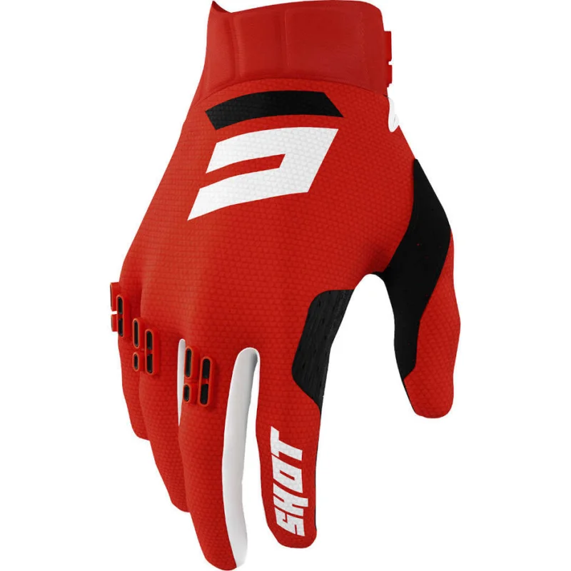 Cross Enduro Shot GRADIENT Red Motorcycle Gloves Soddisfatti O Rimborsati