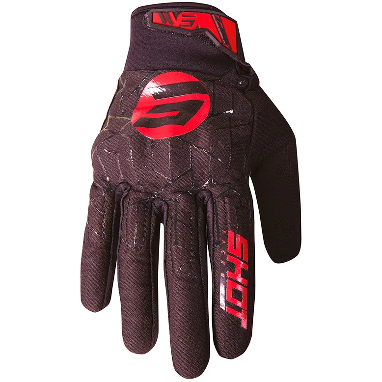 Cross Enduro Shot Spider Red motorcycle gloves Prezzo Conveniente