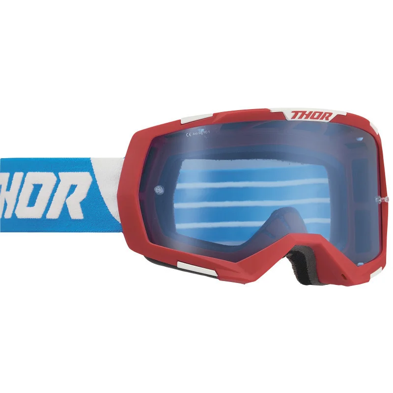Bestseller Crosso Enduro Thor Regiment Red White Blue Motorcycle Goggles