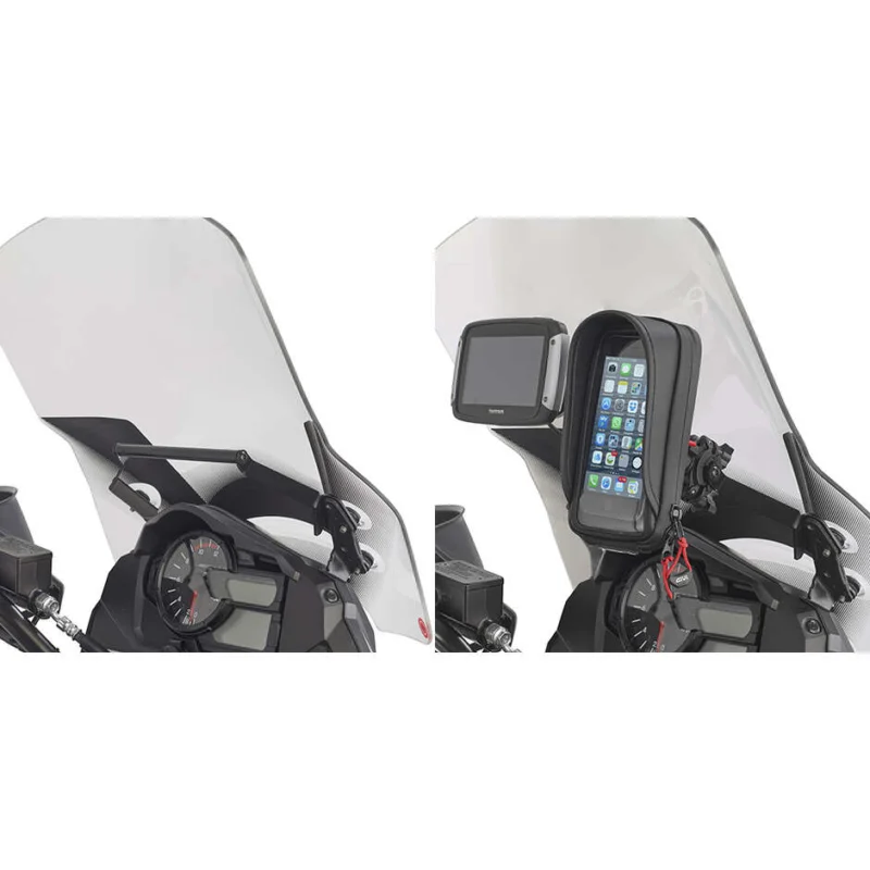 Crosspiece to be mounted behind the windshield to install S902A, S920M, S920L, S95KIT and Givi FB3114 GPS-smartphone holder For SUZUKI DL 1000 V-Strom (14 > 16) Direttamente Dal Produttore