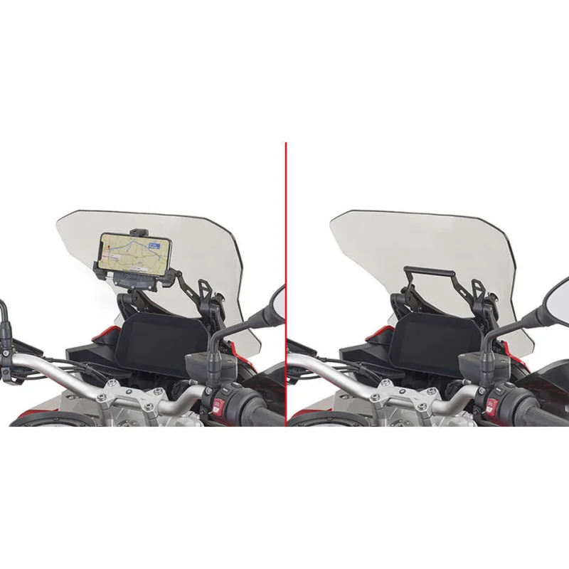Crosspiece to be mounted behind the windshield to install S902A, S920M, S920L, S95KIT and Givi FB5137 GPS-smartphone holder For BMW F 900 XR (20 > 26) Più Venduto