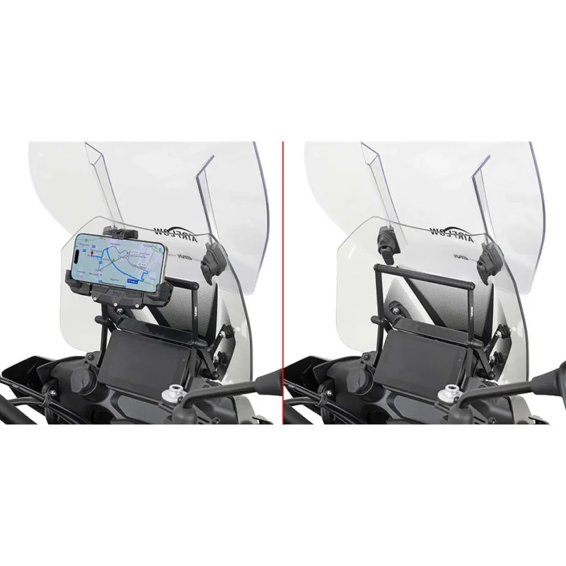 Ultime Pezzi Crosspiece to be mounted behind the windshield to install S902A, S920M, S920L, S95KIT and Givi GPS-smartphone holder BENELLI TRK702 / TRK702 X (23 > 25)