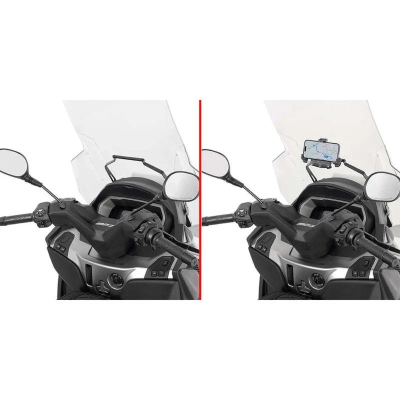 Novità Crosspiece to be mounted behind the windshield to install S902A, S920M, S920L, S95KIT and GPS-smartphone holder Givi FB5619 For PIAGGIO MP3 HPE 400-400 Sport - 530 Exclusive (22 > 26)